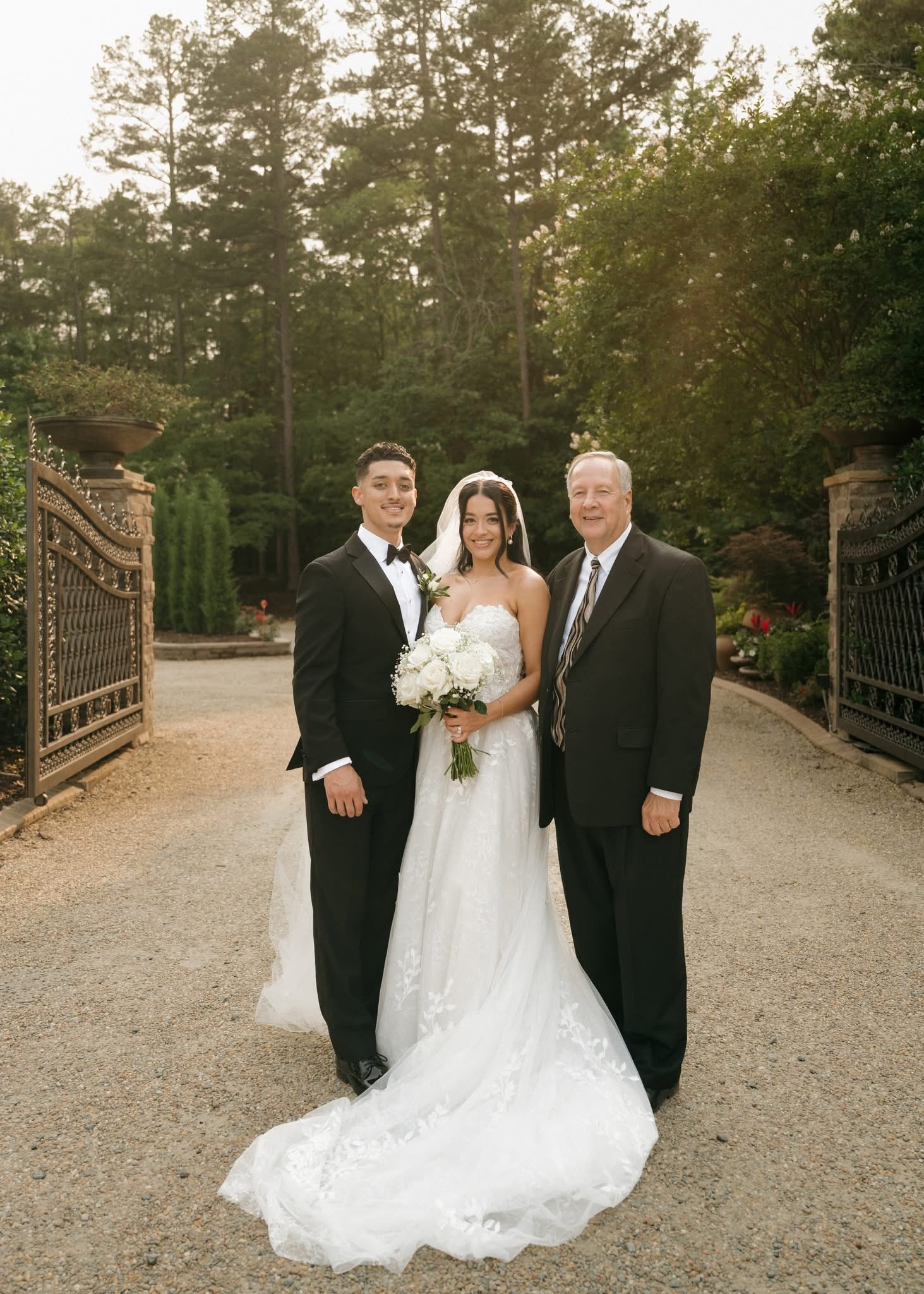 Pastor Richard Martin with a newlywed couple — Sand and Surf Weddings